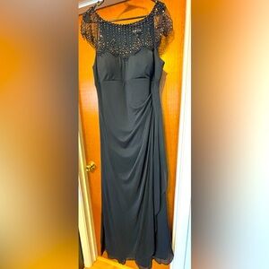 Floor length navy blue dress size 14